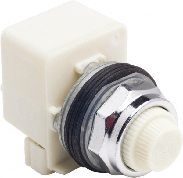 Schneider Electric - 120 V White Lens LED Indicating Light - Screw Clamp Connector - Exact Tooling