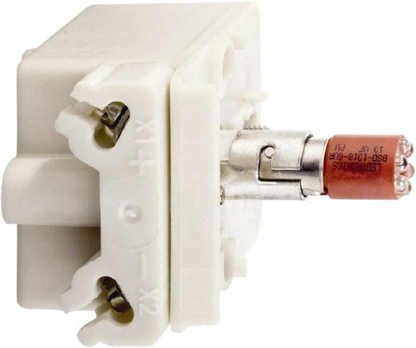 Schneider Electric - 120 VAC, 120 VDC Red Lens LED Light Module - Exact Tooling