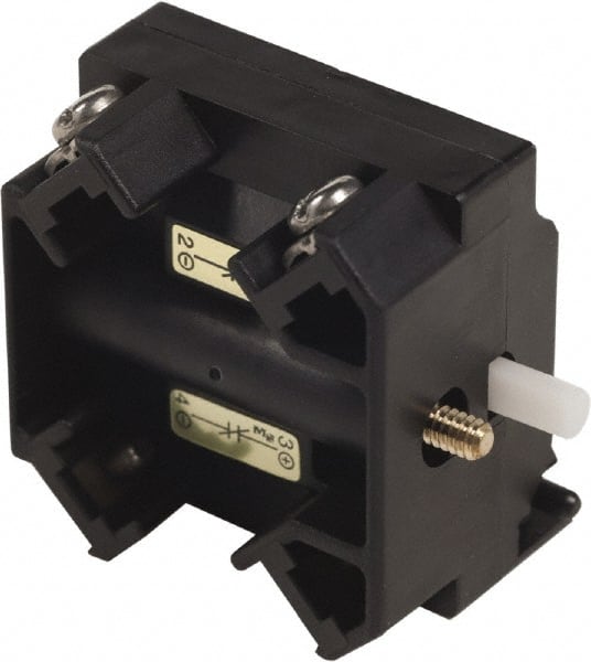 Schneider Electric - 2NC, 3 Amp, Electrical Switch Contact Block - 115 VDC and 240 VAC, Screw Terminal, 1.18 Inch Hole, 30mm Hole - Exact Tooling