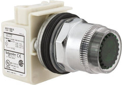 Schneider Electric - 1.18 Inch Mount Hole, Extended Straight, Pushbutton Switch Only - Round, Green Pushbutton, Illuminated, Momentary (MO), Weatherproof, Dust and Oil Resistant - Exact Tooling