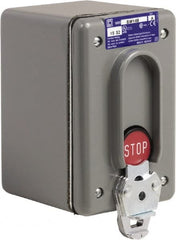 Schneider Electric - 1 Operator, Projecting Pushbutton Control Station - Stop (Legend), Momentary Switch, NC Contact, NEMA 4 - Exact Tooling