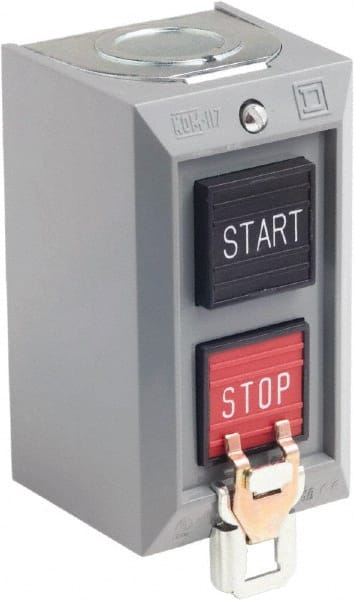 Schneider Electric - 2 Operator, Projecting Pushbutton Control Station - Start, Stop (Legend), Momentary Switch, NO/NC Contact, NEMA 1 - Exact Tooling
