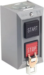 Schneider Electric - 2 Operator, Projecting Pushbutton Control Station - Start, Stop (Legend), Momentary Switch, NO/NC Contact, NEMA 1 - Exact Tooling