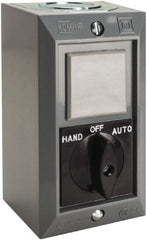Schneider Electric - 1 Operator, Projecting Pushbutton Control Station - Auto, Hand, Off (Legend), Maintained Switch, 2NO Contact, NEMA 1 - Exact Tooling