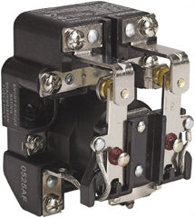 Square D - 1-1/2 hp, 10 VA Power Rating, Electromechanical Screw Clamp General Purpose Relay - 40 at 277 VAC & 5 at 600 V, DPDT, 110 VDC, 63.6mm Wide x 58.8mm High x 79.4mm Deep - Exact Tooling