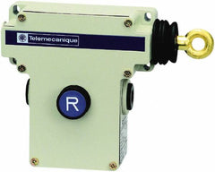 Telemecanique Sensors - 10 Amp, NO/NC Configuration, Right Hand Operation, Rope Operated Limit Switch - Pushbutton Reset, Cable Pull, No Pilot Light, 300 VAC - Exact Tooling