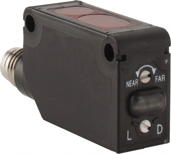 Telemecanique Sensors - M8 Connector, 1m Nominal Distance, Shock and Vibration Resistant, Diffused Photoelectric Sensor - 12 to 24 VDC, PBT, 11mm Long x 11mm Wide x 33mm High - Exact Tooling
