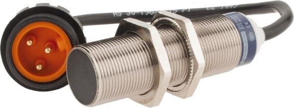 Telemecanique Sensors - NPN, PNP, 8mm Detection, Cylinder, Inductive Proximity Sensor - 2 Wires, IP65, IP68, IP69, 24 to 240 VAC/VDC, M18x1 Thread, 62mm Long - Exact Tooling
