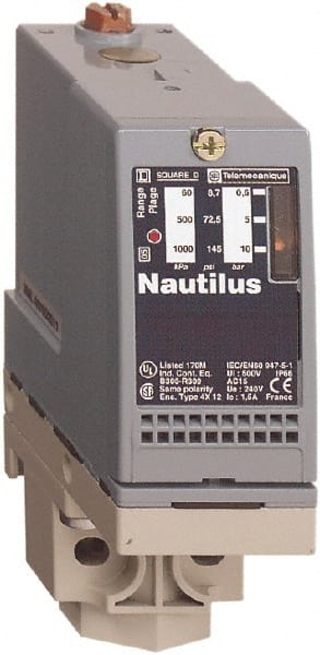 Telemecanique Sensors - G 1/4 (Female) Connector, 10 Bar Sensor, Shock and Vibration Resistant, Control Circuit Pressure Sensor - 1.9685 Inch Wide, IP66, For Use with OsiSense XM - Exact Tooling