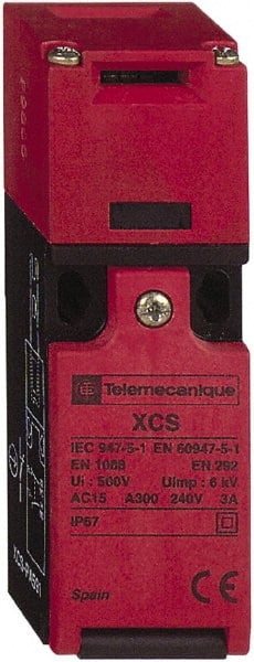 Telemecanique Sensors - 2NC Configuration, Multiple Amp Level, Plastic Key Safety Limit Switch - 30mm Wide x 30mm Deep x 94mm High, IP67 Ingress Rating - Exact Tooling