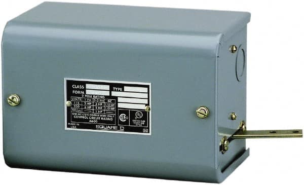 Square D - 1 NEMA Rated, DPST-DB, Float Switch Pressure and Level Switch - 575 VAC, Line-Load-Load-Line Terminal - Exact Tooling