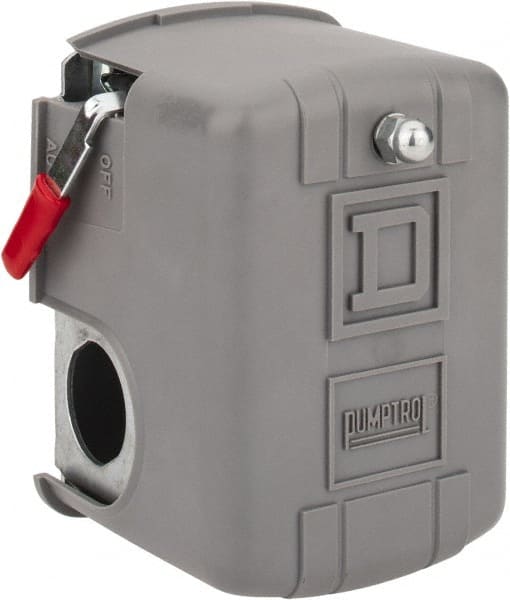 Square D - 1 and 3R NEMA Rated, 70 to 150 psi, Electromechanical Pressure and Level Switch - Fixed Pressure, 575 VAC, L1-T1, L2-T2 Terminal, For Use with Square D Pumptrol - Exact Tooling