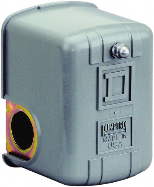 Square D - 1 and 3R NEMA Rated, 60 to 80 psi, Electromechanical Pressure and Level Switch - Adjustable Pressure, 230 VAC, L1-T1, L2-T2 Terminal, For Use with Square D Pumptrol - Exact Tooling