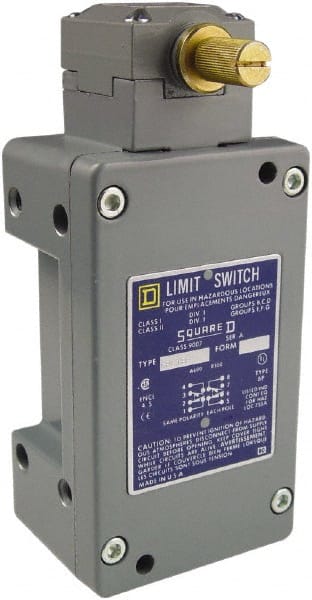 Square D - SPDT, 2NC/2NO, 600 Volt Screw Terminal, Rotary Head Actuator, General Purpose Limit Switch - 1, 2, 4, 6, 12, 13, 6P NEMA Rating, IP67 IPR Rating - Exact Tooling