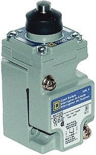 Square D - SPDT, NC/NO, 600 Volt Screw Terminal, Plunger Actuator, General Purpose Limit Switch - 1, 2, 4, 6, 12, 13, 6P NEMA Rating, IP67 IPR Rating - Exact Tooling