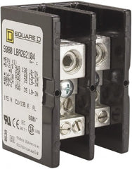 Square D - 2 Poles, 135 (Aluminium), 175 (Copper) Amp, Phenolic Power Distribution Block - 600 VAC, 1 Primary Connection - Exact Tooling