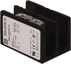 Square D - 2 Poles, 135 (Aluminium), 175 (Copper) Amp, Phenolic Power Distribution Block - 600 VAC, 1 Primary Connection - Exact Tooling