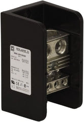 Square D - 1 Pole, 620 (Aluminium), 760 (Copper) Amp, Phenolic Power Distribution Block - 600 VAC, 2 Primary Connection - Exact Tooling