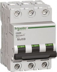 Schneider Electric - 2 Amp, 3 Pole, DIN Rail Mount Standard Circuit Breaker - Multiple Breaking Capacity Ratings, 14-4 (Copper) AWG, 3 Inch Deep x 3.19 Inch High x 2.13 Inch Wide - Exact Tooling