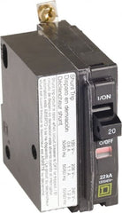Square D - 20 Amp, 240 VAC, 1 Pole, Bolt On Miniature Circuit Breaker - 14-8 AWG - Exact Tooling