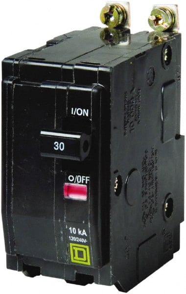 Square D - 50 Amp, 240 VAC, 2 Pole, Bolt On Miniature Circuit Breaker - 8-2 AWG - Exact Tooling