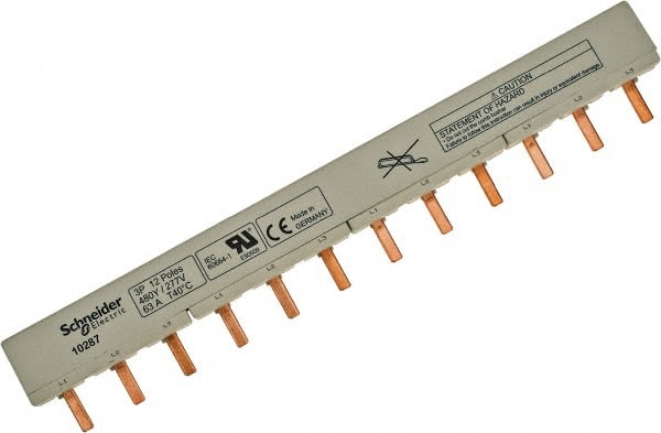 Schneider Electric - 63 Amp Circuit Breaker Combination Busbar - 10-3 AWG, Use with C60 Comb Busbars, N40 Comb Busbars - Exact Tooling