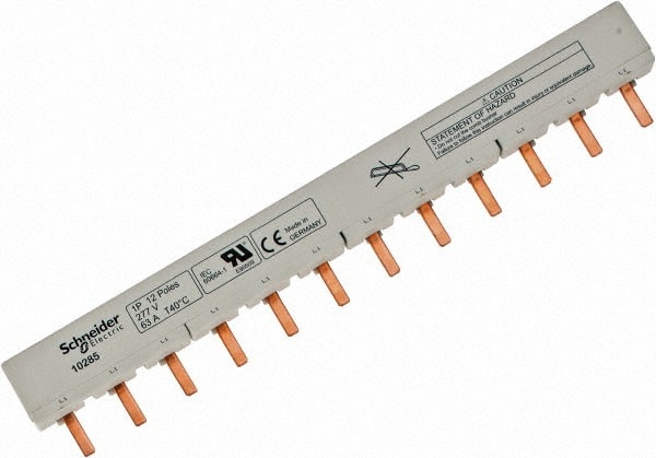 Schneider Electric - 65 Amp Circuit Breaker Combination Busbar - 10-3 AWG, Use with C60 Comb Busbars, N40 Comb Busbars - Exact Tooling