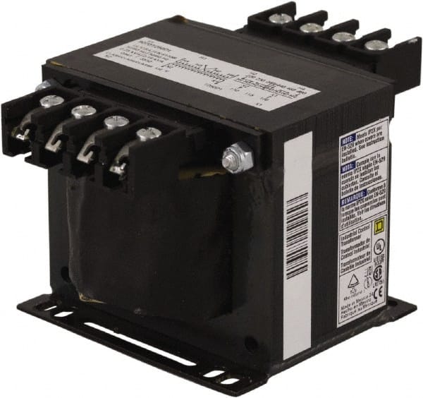 Square D - 250 VA, Top Mount Fuse Block Control Transformer - 50/60 Hz, 5.3 Inch Deep x 3.21 Inch High - Exact Tooling