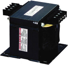 Square D - 1,000 VA, Top Mount Fuse Block Control Transformer - 50/60 Hz, 6.3 Inch Deep x 4.51 Inch High - Exact Tooling