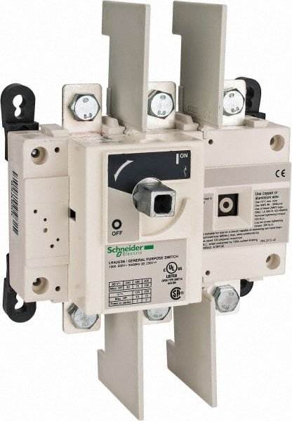 Schneider Electric - 600VAC at 50/60 Hz, 3 Pole, Nonfused Cam & Disconnect Switch - 7.09 Inch Wide x x 6.3 Inch High x x 3.74 Inch Deep - Exact Tooling