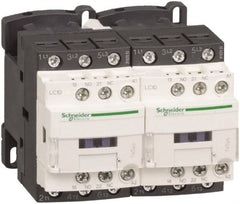 Schneider Electric - 3 Pole, 115 Coil VAC at 50/60 Hz, 9 Amp at 440 VAC, Reversible IEC Contactor - 1 Phase hp: 0.5 at 115 VAC, 1 at 230/240 VAC, 3 Phase hp: 2 at 200/208 VAC, 2 at 230/240 VAC, 5 at 460/480 VAC, 7.5 at 575/600 VAC - Exact Tooling