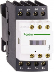 Schneider Electric - 4 Pole, 240 Coil VAC at 50/60 Hz, 40 Amp at 440 VAC, Nonreversible IEC Contactor - Bureau Veritas, CCC, CSA, CSA C22.2 No. 14, DNV, EN/IEC 60947-4-1, EN/IEC 60947-5-1, GL, GOST, LROS, RINA, UL 508, UL Listed - Exact Tooling