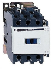 Schneider Electric - 3 Pole, 120 Coil VAC at 60 Hz, 40 Amp at 440 VAC and 60 Amp at 440 VAC, Nonreversible IEC Contactor - 1 Phase hp: 3 at 115 VAC, 5 at 230/240 VAC, 3 Phase hp: 10 at 200/208 VAC, 10 at 230/240 VAC, 30 at 460/480 VAC, 30 at 575/600 VAC - Exact Tooling