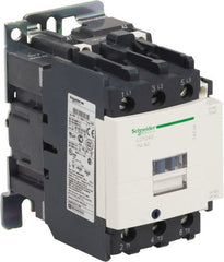 Schneider Electric - 3 Pole, 24 Coil VAC at 50/60 Hz, 40 Amp at 440 VAC and 60 Amp at 440 VAC, Nonreversible IEC Contactor - 1 Phase hp: 3 at 115 VAC, 5 at 230/240 VAC, 3 Phase hp: 10 at 200/208 VAC, 10 at 230/240 VAC, 30 at 460/480 VAC, 30 at 575/600 VAC - Exact Tooling