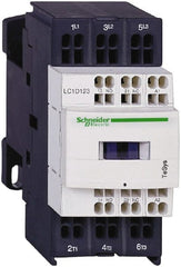 Schneider Electric - 3 Pole, 120 Coil VAC at 50/60 Hz, 16 Amp at 440 VAC and 9 Amp at 440 VAC, Nonreversible IEC Contactor - 1 Phase hp: 0.5 at 115 VAC, 1 at 230/240 VAC, 3 Phase hp: 2 at 200/208 VAC, 2 at 230/240 VAC, 5 at 460/480 VAC, 7.5 at 575/600 VAC - Exact Tooling