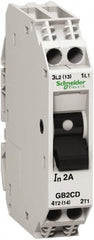 Schneider Electric - 1 Amp, 1 Pole, Backplate, Clip, DIN Rail Mount Circuit Protector - Thermal Magnetic Trip, Multiple Breaking Capacity Ratings, 67mm Deep x 74mm High x 15mm Wide - Exact Tooling