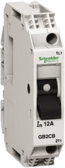 Schneider Electric - 1 Amp, 1 Pole, Backplate, Clip, DIN Rail Mount Circuit Protector - Thermal Magnetic Trip, Multiple Breaking Capacity Ratings, 67mm Deep x 74mm High x 15mm Wide - Exact Tooling