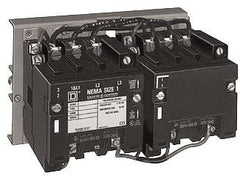 Square D - 3 Pole, 110 Coil VAC at 50 Hz and 120 Coil VAC at 60 Hz, 27 Amp NEMA Contactor - Open Enclosure, 50 Hz at 110 VAC and 60 Hz at 120 VAC - Exact Tooling