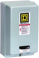 Square D - 220 Coil VAC at 50 Hz, 240 Coil VAC at 60 Hz, 27 Amp, NEMA Size 1P, Nonreversible Enclosed Enclosure NEMA Motor Starter - 1 Phase hp: 3 at 115 VAC, 5 at 230 VAC, 1 Enclosure Rating - Exact Tooling