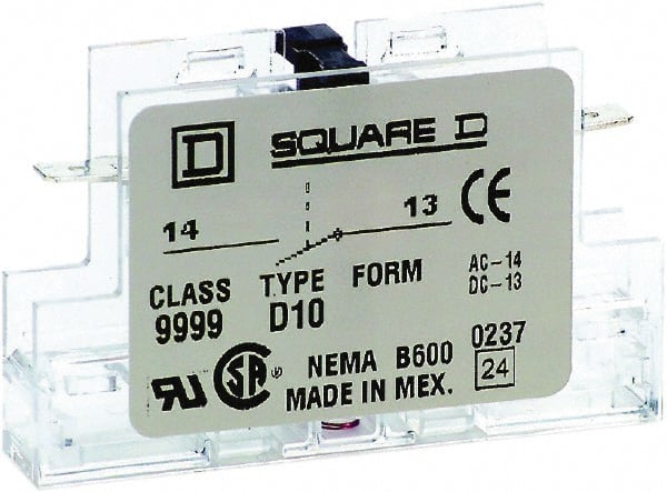 Square D - 5 Amp, Contactor Auxiliary Contact Kit - Exact Tooling