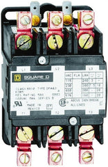 Square D - 3 Pole, 40 Amp Inductive Load, 277 Coil VAC at 60 Hz, Definite Purpose Contactor - Phase 1 and Phase 3 Hp:  10 at 230 VAC, 20 at 460 VAC, 25 at 575 VAC, 3 at 115 VAC, 7.5 at 230 VAC, 50 Amp Resistive Rating, CE, CSA, UL Listed - Exact Tooling