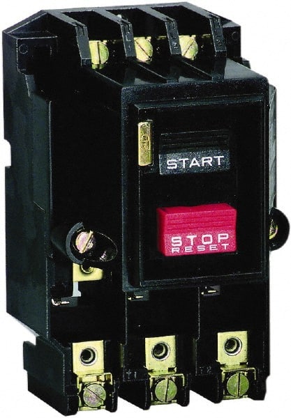 Square D - 2 Poles, 36 Amp, M-1P NEMA, Open Pushbutton Manual Motor Starter - 3 hp at 115 VAC & 5 hp at 230 VAC, CSA & UL Listed - Exact Tooling