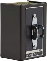 Square D - 3 Poles, 30 Amp, NEMA, Enclosed Toggle Manual Motor Starter - 1 hp at 90 VDC, 10 hp at 460 VAC, 10 hp at 575 VAC, 1-1/2 hp at 230 VDC, 2 hp at 115 VAC, 2 hp at 115 VDC & 7-1/2 hp at 230 VAC, CE, CSA, NEMA 1 & UL Listed - Exact Tooling