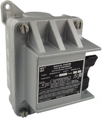 Square D - 1 Pole, 16 Amp, NEMA, Enclosed Toggle Manual Motor Starter - 1 hp at 115 VAC, 1 hp at 230 VAC, 1 hp at 277 VAC, CE, CSA, NEMA 3R/7/9 & UL Listed - Exact Tooling