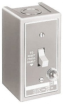 Square D - 1 Pole, 16 Amp, NEMA, Enclosed Toggle Manual Motor Starter - 1 hp at 115 VAC, 1 hp at 230 VAC, 1 hp at 277 VAC, CE, CSA, NEMA 1 & UL Listed - Exact Tooling