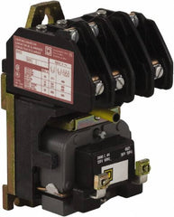 Square D - No Enclosure, 3 Pole, Electrically Held Lighting Contactor - 20 A (Tungsten), 30 A (Fluorescent), 24 VAC at 60 Hz, 3NO Contact Configuration - Exact Tooling