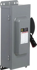 Square D - 100 Amp, 600 VAC/VDC, 3 Pole Nonfused Safety Switch - NEMA 12 & 3R, 40 hp at 600 VAC, 50 hp at 600 VDC (Single Phase), 100 hp at 600 VAC, 50 hp at 600 VDC (Triple Phase) - Exact Tooling