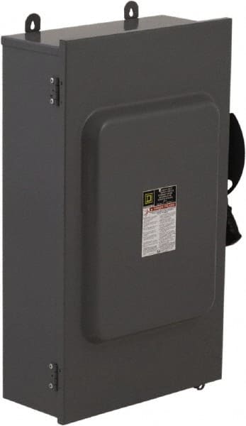 Square D - 200 Amp, 600 VAC/VDC, 3 Pole Nonfused Safety Switch - NEMA 12 & 3R, 50 hp at 600 VAC, 50 hp at 600 VDC (Single Phase), 150 hp at 600 VAC, 50 hp at 600 VDC (Triple Phase), 3PST Contact Form - Exact Tooling