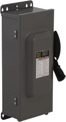 Square D - 100 Amp, 600 VAC/VDC, 3 Pole Nonfused Safety Switch - NEMA 12 & 3R, 40 hp at 600 VAC, 50 hp at 600 VDC (Single Phase), 100 hp at 600 VAC, 50 hp at 600 VDC (Triple Phase), 3PST Contact Form - Exact Tooling