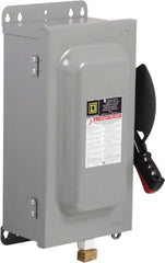 Square D - 60 Amp, 600 VAC/VDC, 3 Pole Nonfused Safety Switch - NEMA 12 & 3R, 30 hp at 600 VAC (Single Phase), 60 hp at 600 VAC, 30 hp at 600 VDC (Triple Phase) - Exact Tooling